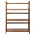 Casual Home Casual Home 330-224 3-Shelf Folding Stackable Bookcase 27.5 in. Wide - Chestnut 330-224